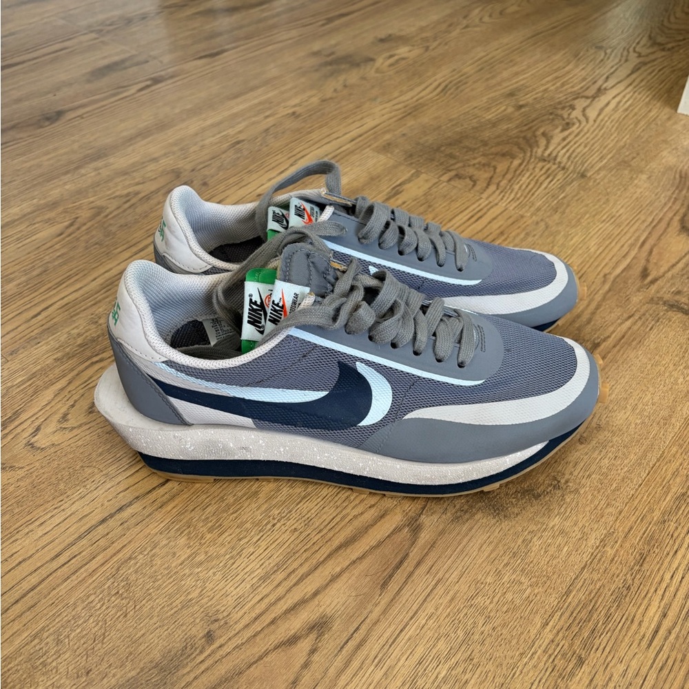 NIKE x sacai x clot x LDWaffle kiss of death 2 grey size 9.5 - Picture 2 of 7